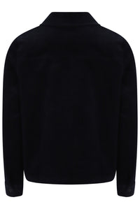 Displays the Black 'FILA' branded Roman Corduroy Over Shirt