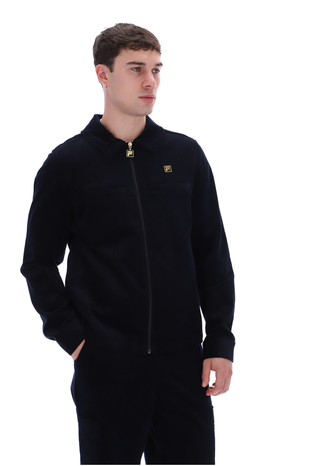 Black Roman Corduroy Over Shirt
