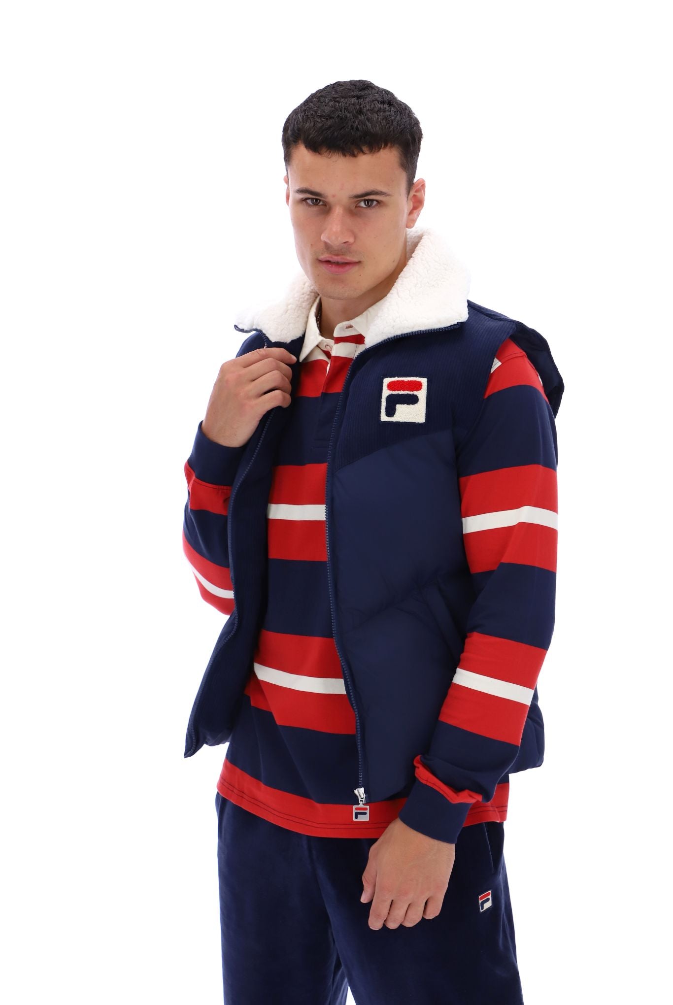 Rossy Corduroy Mix Puffer Gilet – Fila UK