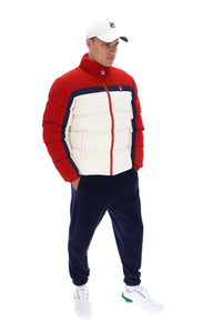 Rowan Corduroy Mix Colour Block Puffer Jacket
