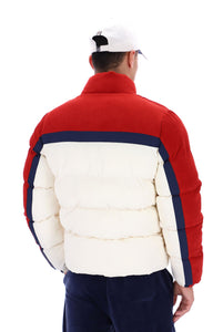 Rowan Corduroy Mix Colour Block Puffer Jacket