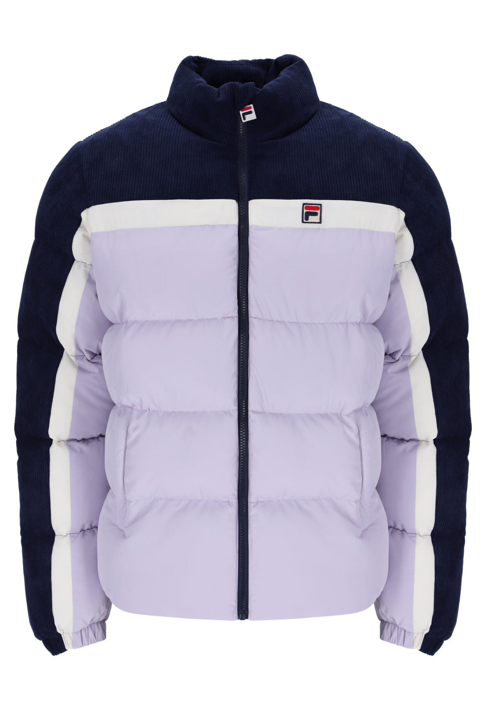 Rowan Corduroy Mix Colour Block Puffer Jacket