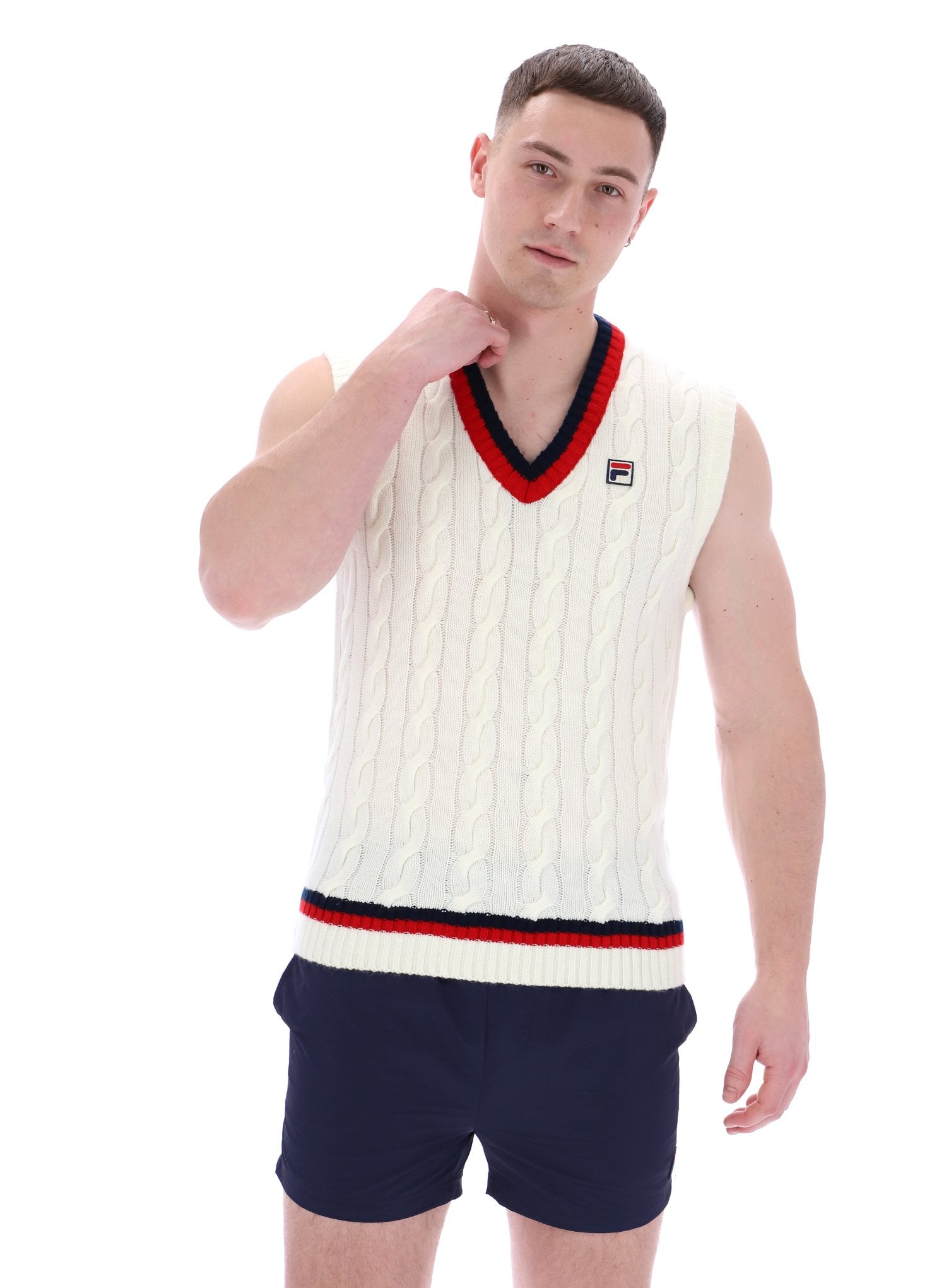 Gardenia Rufus Archive Cable Knit Vest – Fila UK