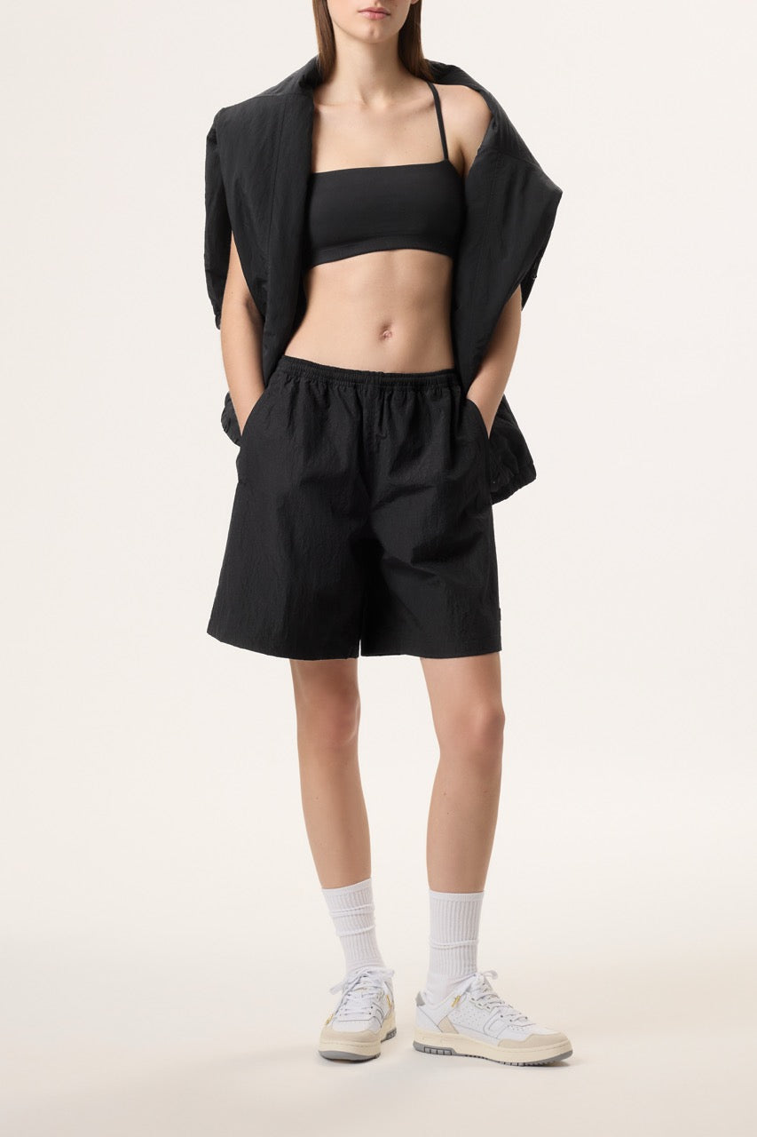 Fila Black Crinkle Shorts