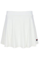 White skirt with a brand logo on a white background
