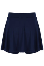 Navy blue skirt on a white background