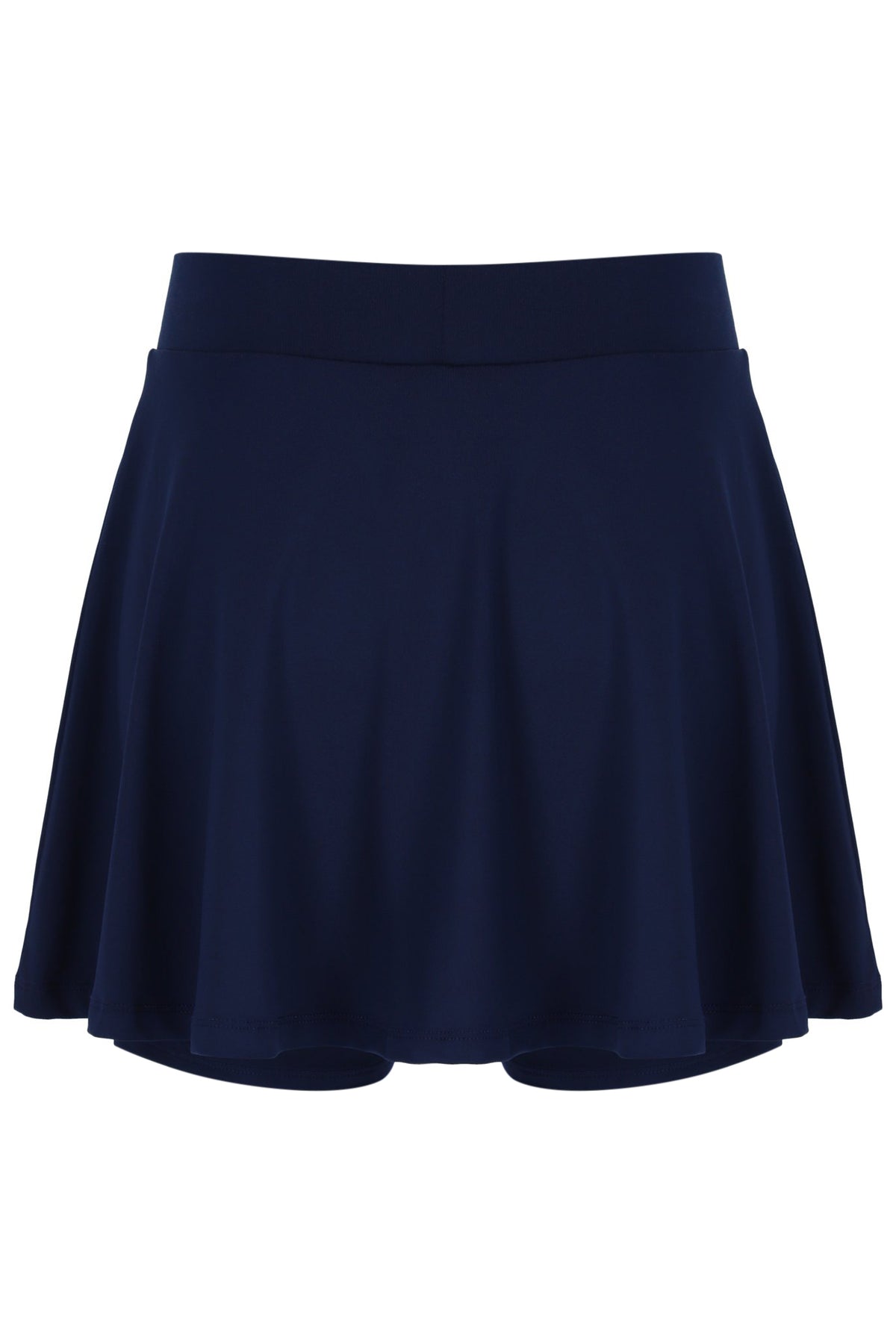 Navy blue skirt on a white background