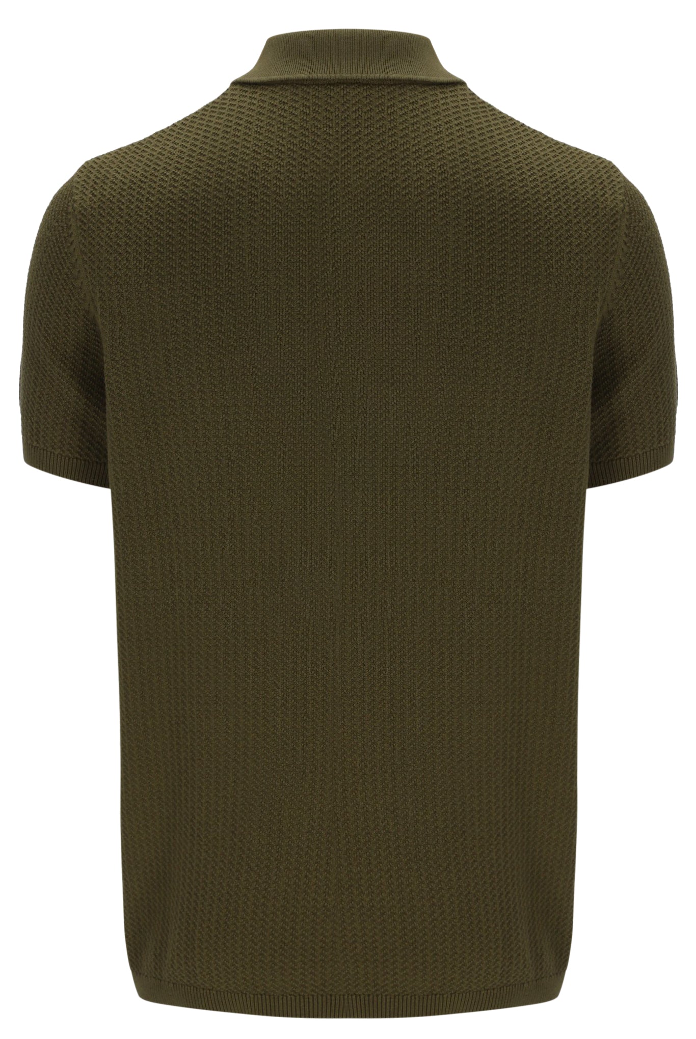 Dark Olive Sander Textured Knit Polo Shirt – Fila UK