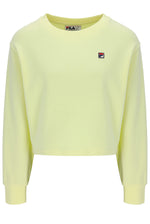 Light yellow sweatshirt with Fila logo on a white background