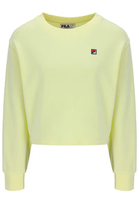 Light yellow sweatshirt with Fila logo on a white background