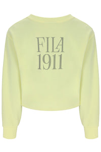 Light yellow sweatshirt with 'FILA 1911' text on a white background