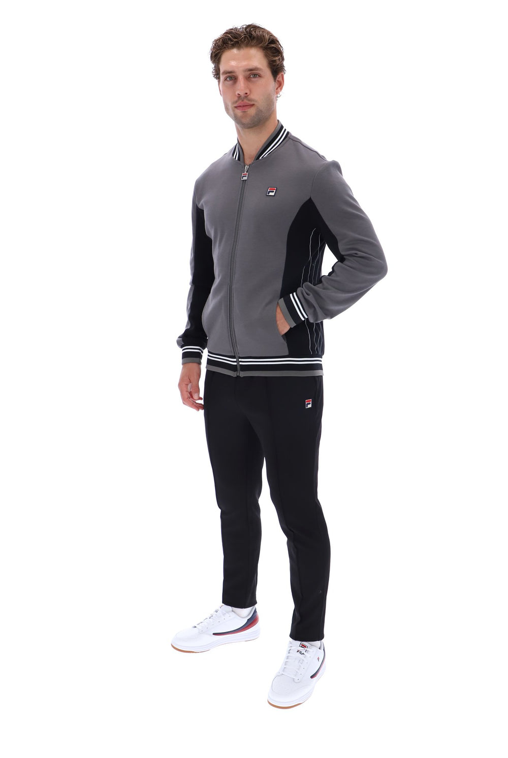 Gunmetal Settanta Baseball Track Top