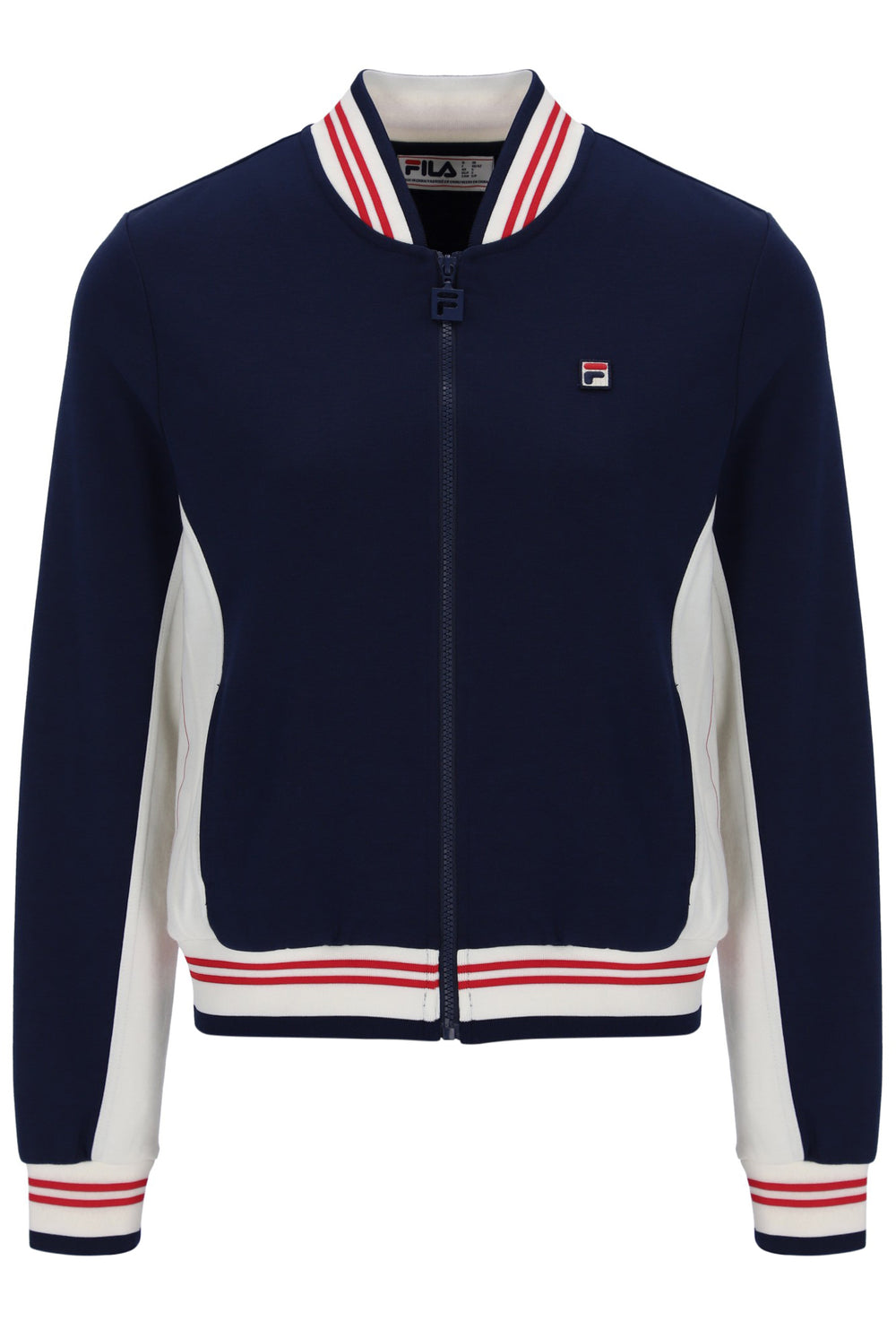 Fila Navy Silvana Iconic Baseball Track Top