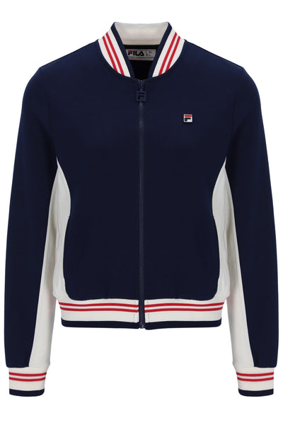 Fila Navy Silvana Iconic Baseball Track Top