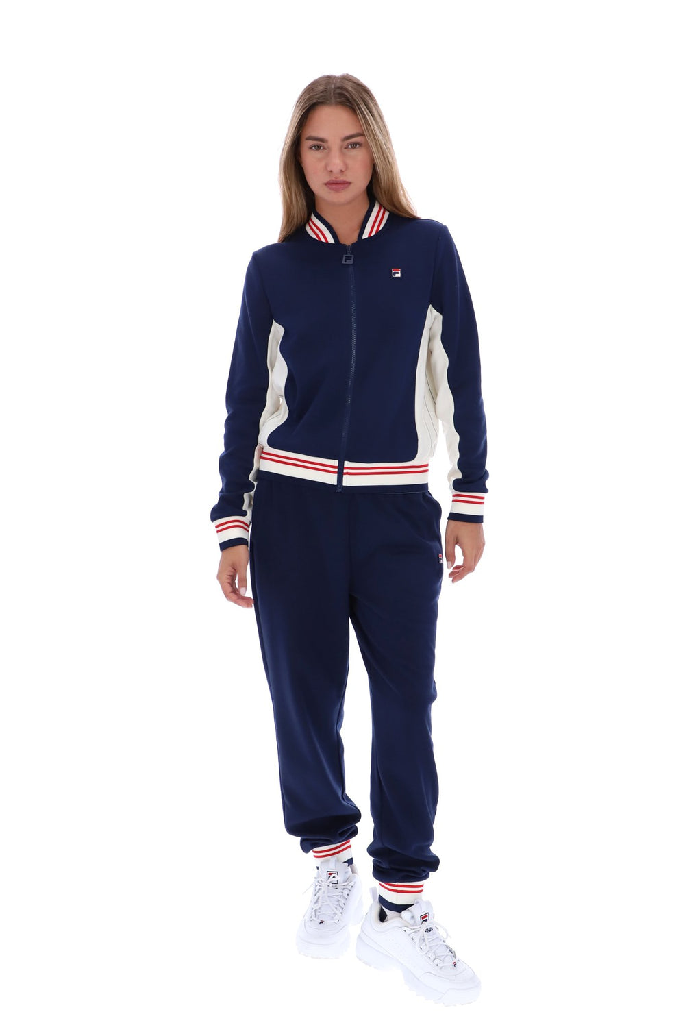 Fila Navy Silvana Iconic Baseball Track Top