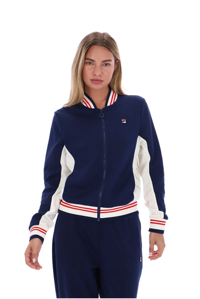 Fila Navy Silvana Iconic Baseball Track Top