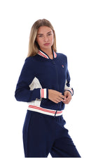 Fila Navy Silvana Iconic Baseball Track Top