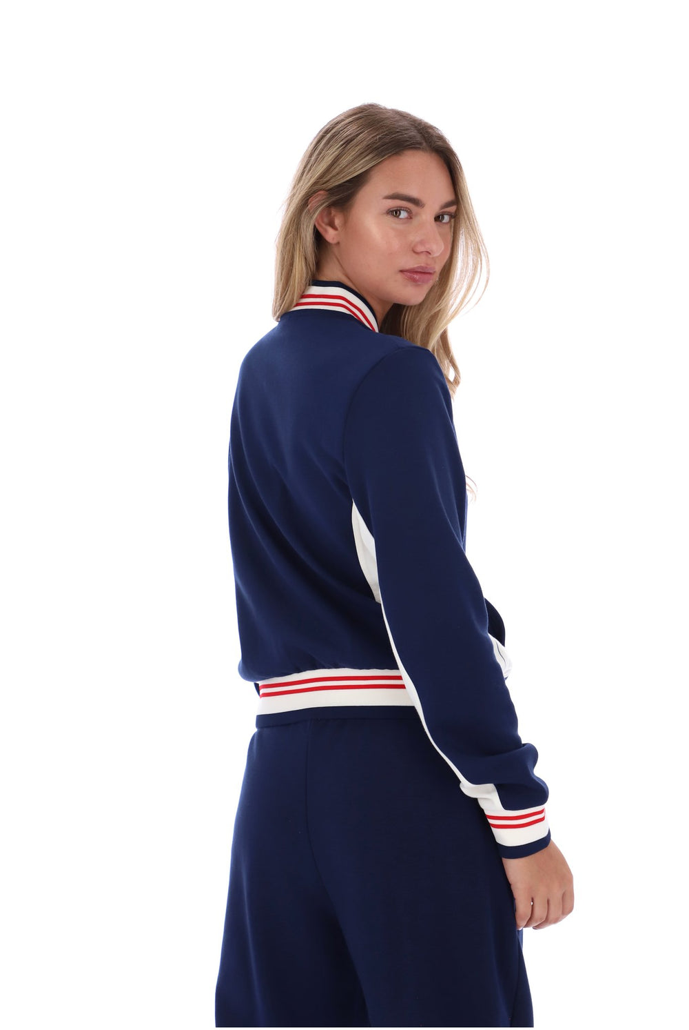 Fila Navy Silvana Iconic Baseball Track Top