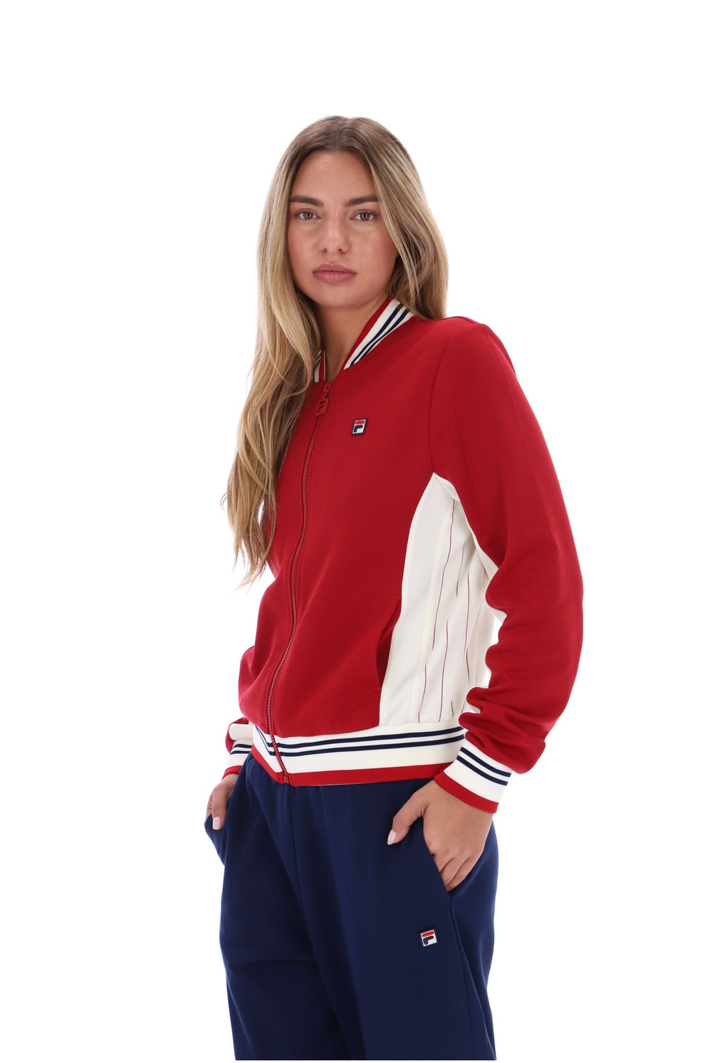 Rio Red Silvana Iconic Baseball Track Top