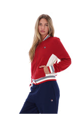 Rio Red Silvana Iconic Baseball Track Top