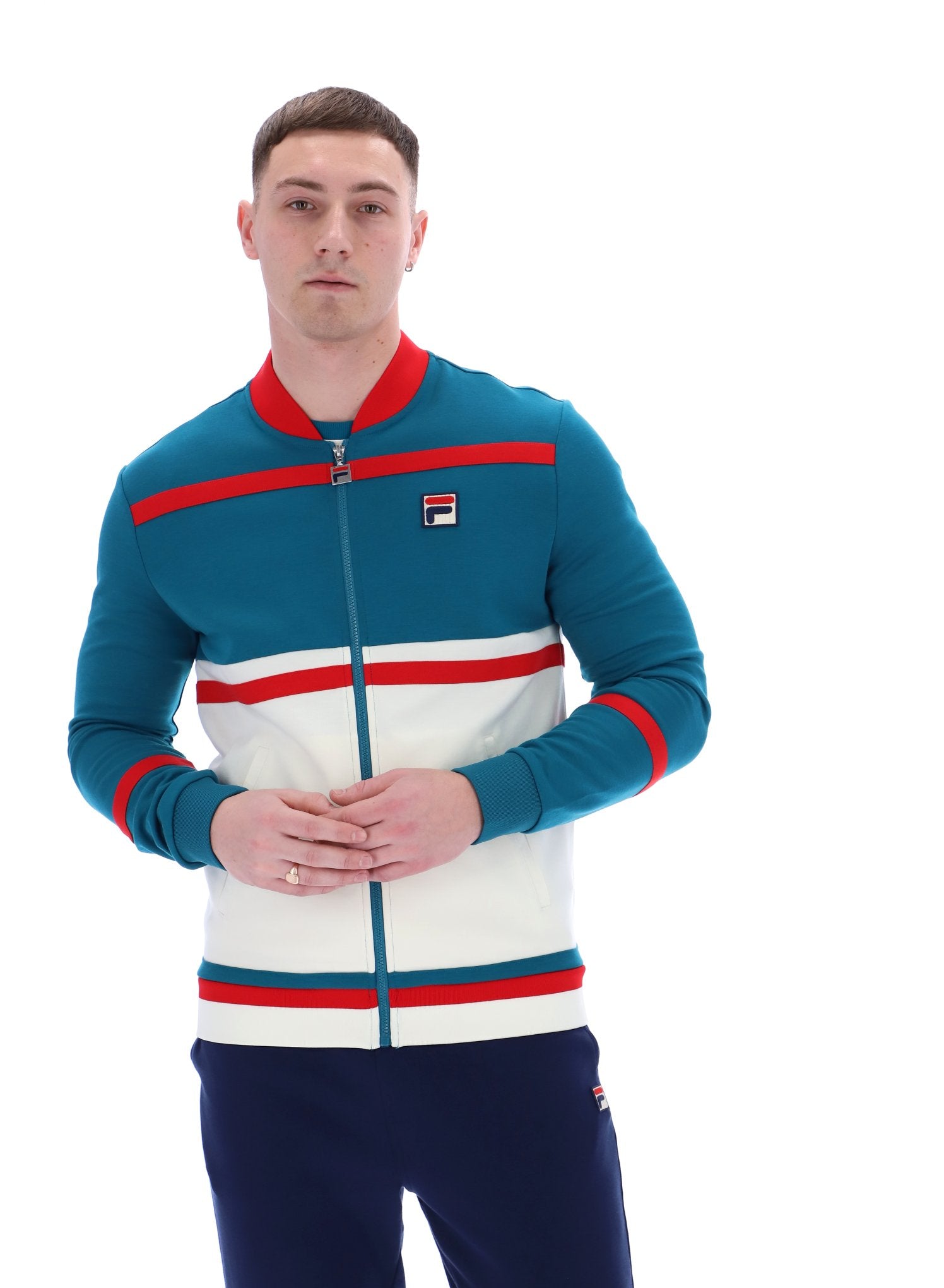 Deep Lagoon Stefan Archive Cut Sew Track Top