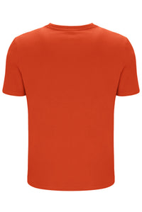Orange t-shirt on a white background