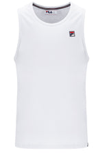 White tank top with Fila logo on a white background