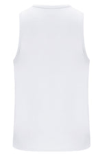White sleeveless shirt on a white background