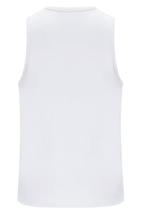 White sleeveless shirt on a white background