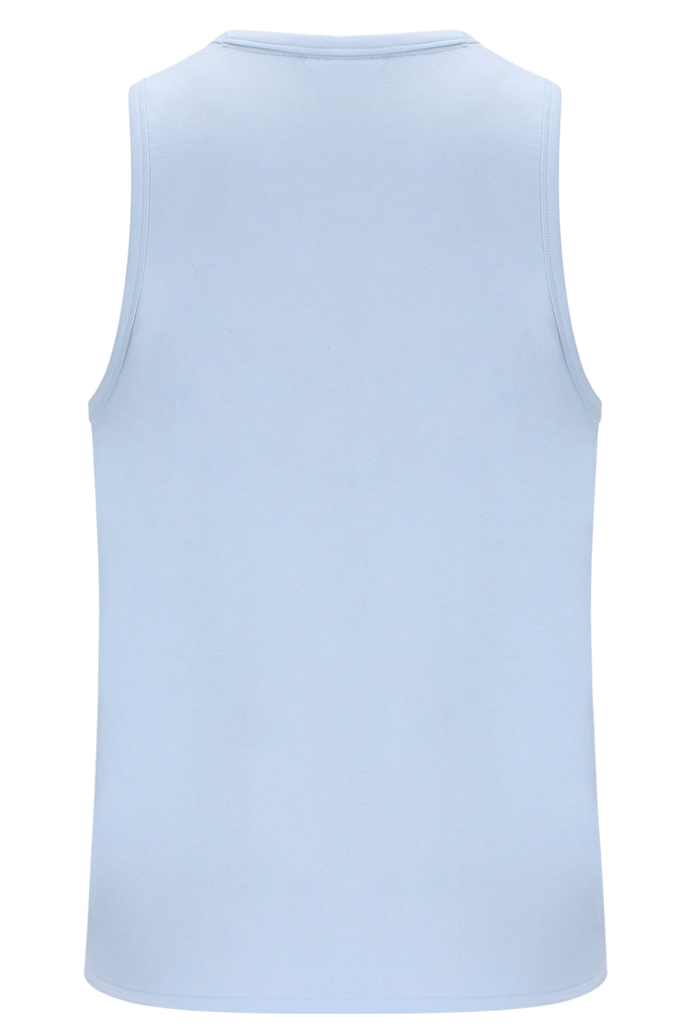 Light blue sleeveless shirt on a white background