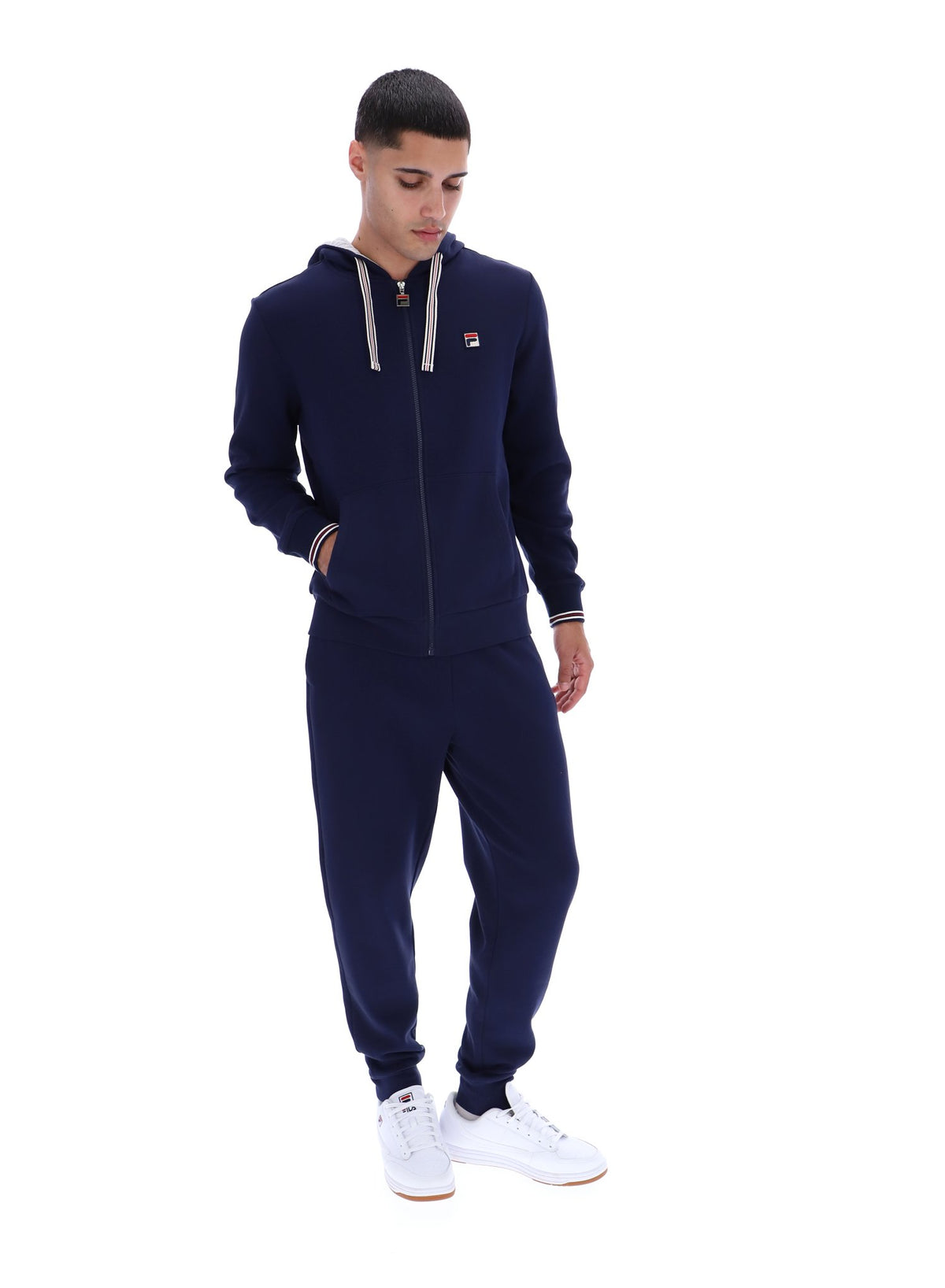 Fila Navy Tenconi Zip Up Hoodie
