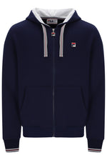 Displays Navy 'Fila' branded Gardenia Tenconi 2 Zip Thru Hoodie