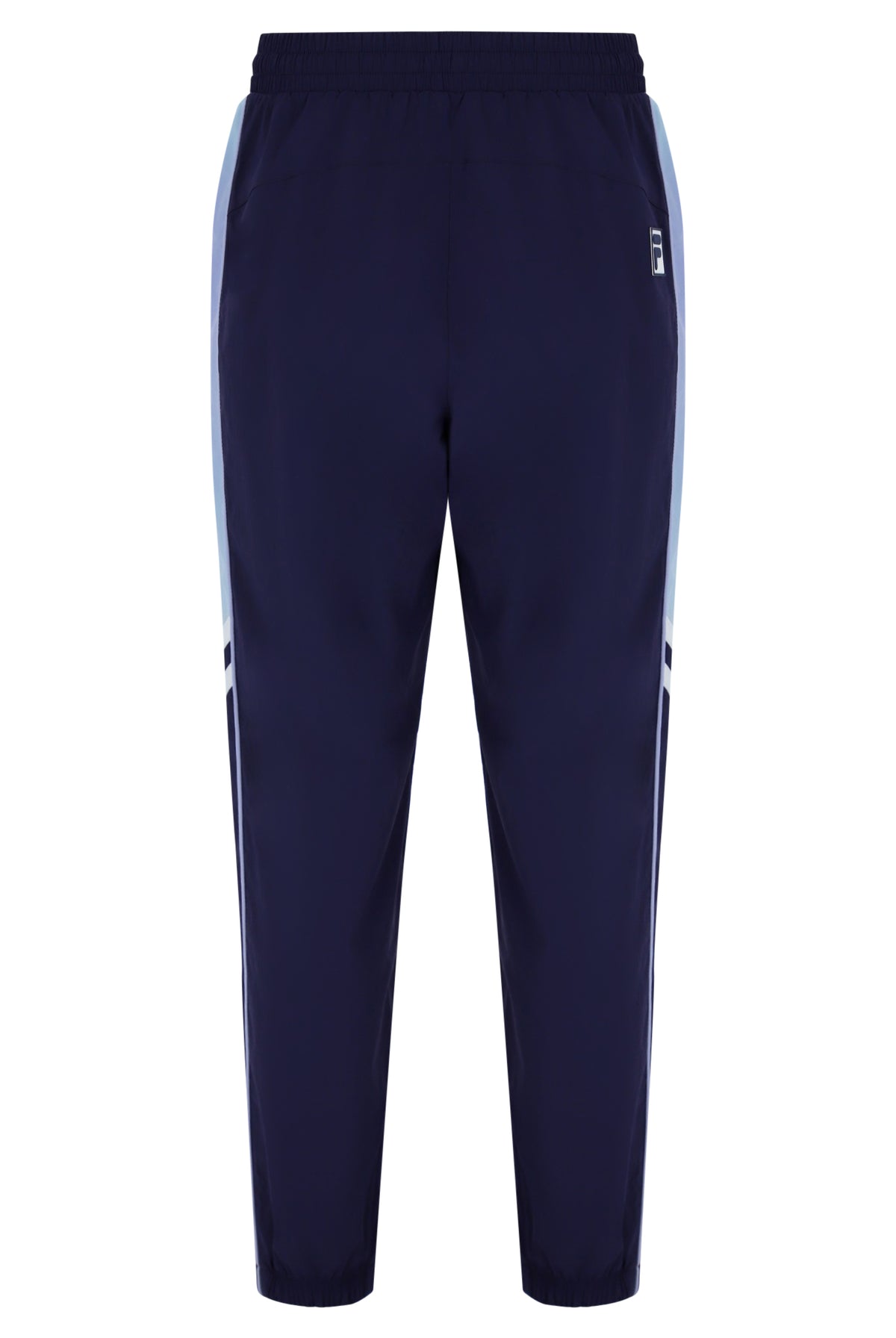 Displays the Dark Navy 'FILA' branded Woven Track Pants