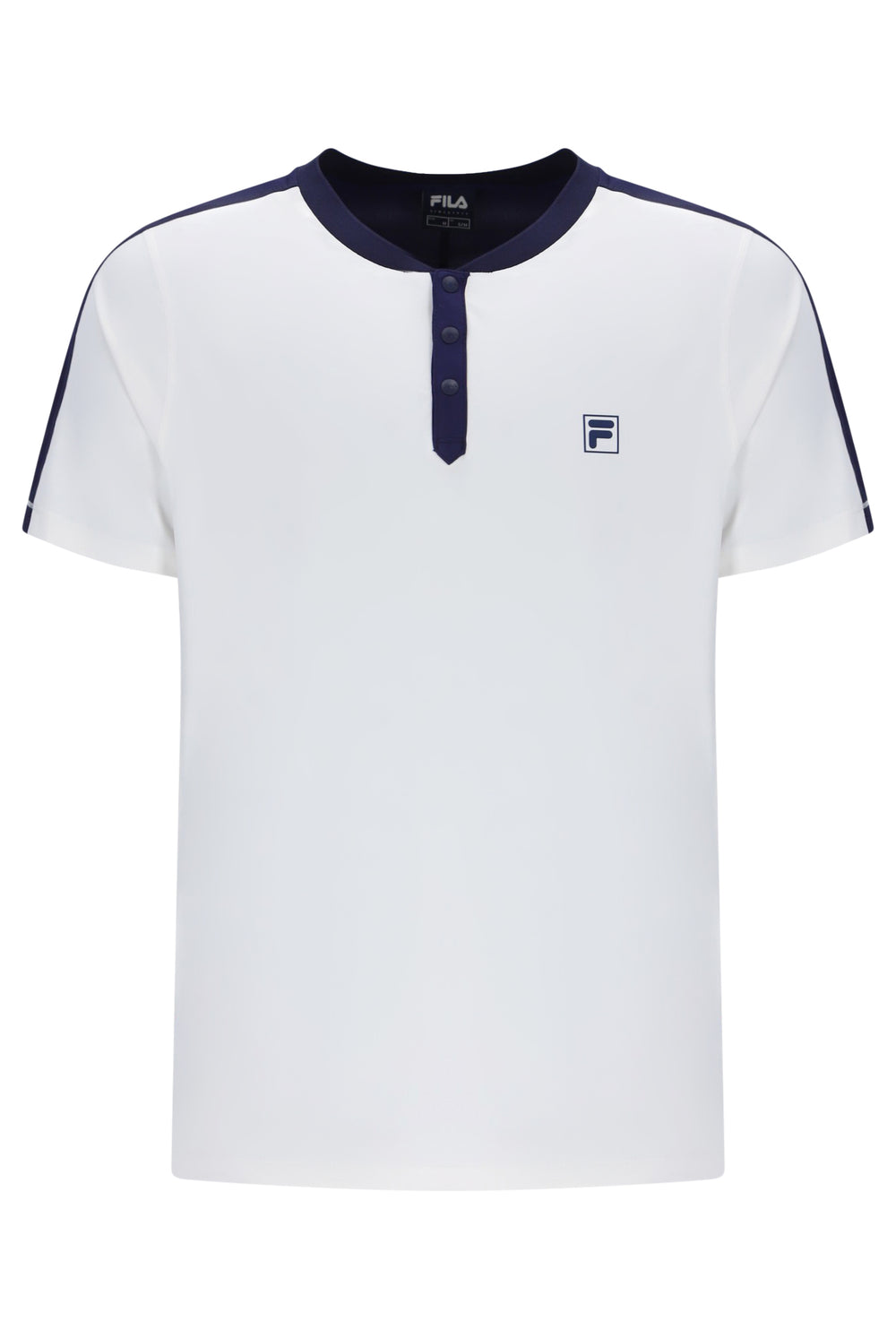 White Men’s Henry Neck Tennis T-Shirt
