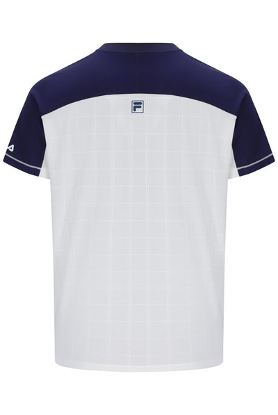 White Men’s Henry Neck Tennis T-Shirt