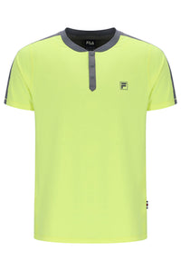 Displays a Lemon Men’s Henry Neck Tennis T-Shirt