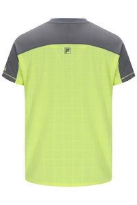 Displays a Lemon Men’s Henry Neck Tennis T-Shirt