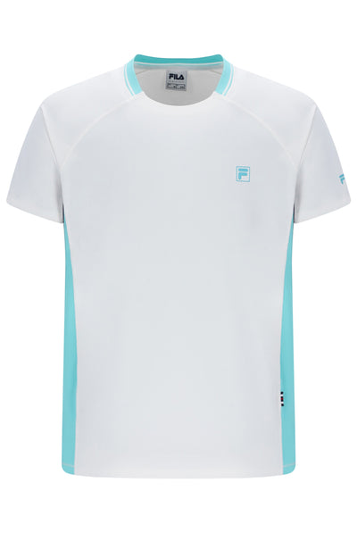 White Men’s Round Neck Tennis T-Shirt