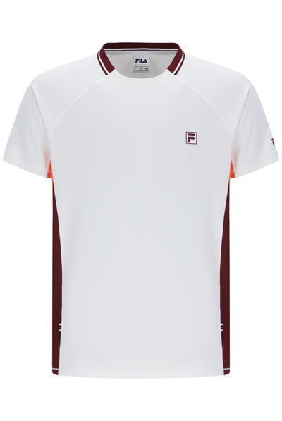 White Men’s Round Neck Tennis T-Shirt