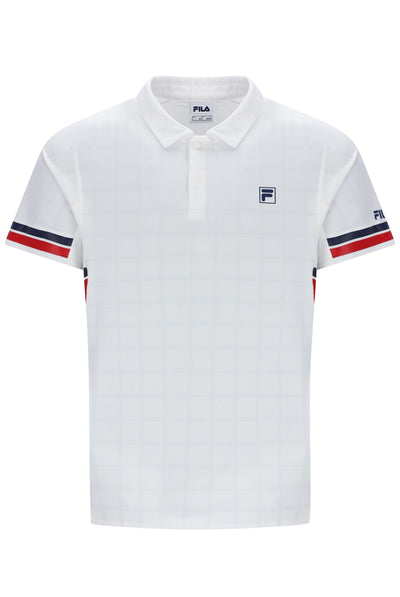 Pattern White Men’s Polo Tennis T-Shirt