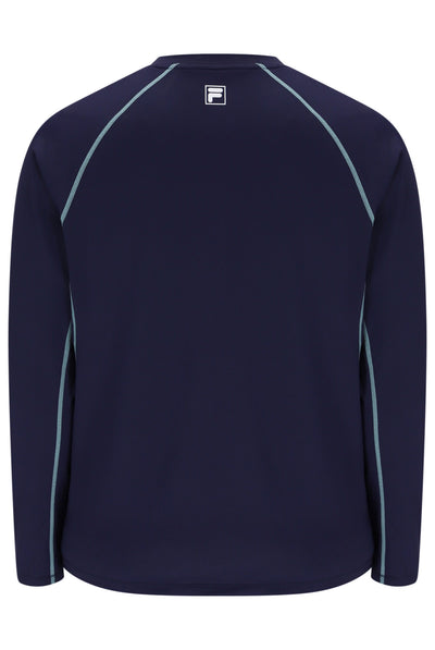 Navy Men's Long Sleeve Tennis T-Shirt