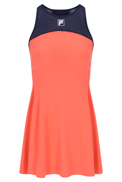 Neon Orange Women’s Jersey Dress with Inner Shorts