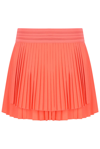Neon Orange Women’s Pleated Wrap Tennis Skirt