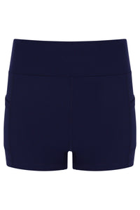 Displays the Dark Navy 'FILA' branded Women’s Jersey Dress with Inner Shorts