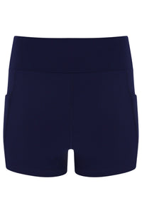 Displays the Dark Navy 'FILA' branded Women’s Jersey Dress with Inner Shorts