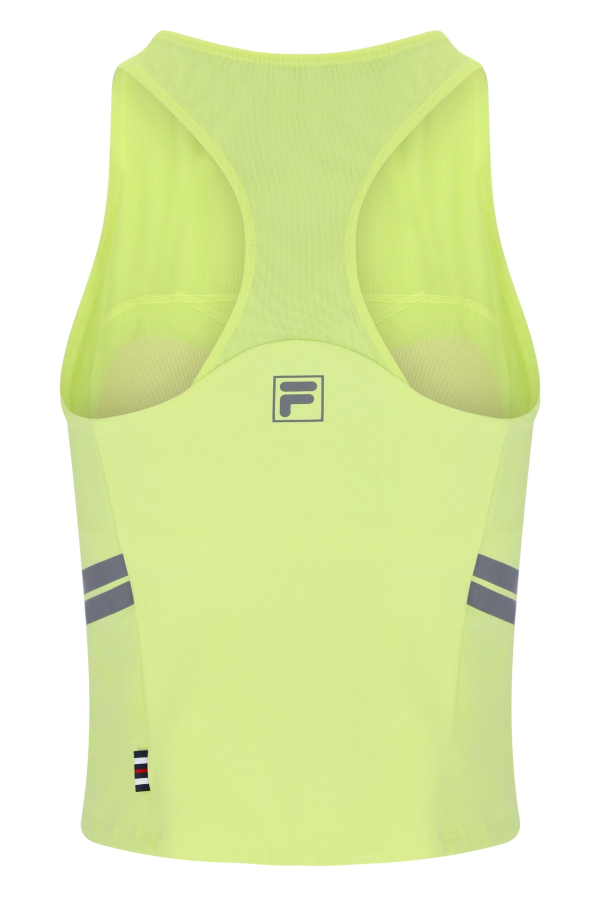 Displays the Lemon 'FILA' branded Women’s Tennis Tank Top