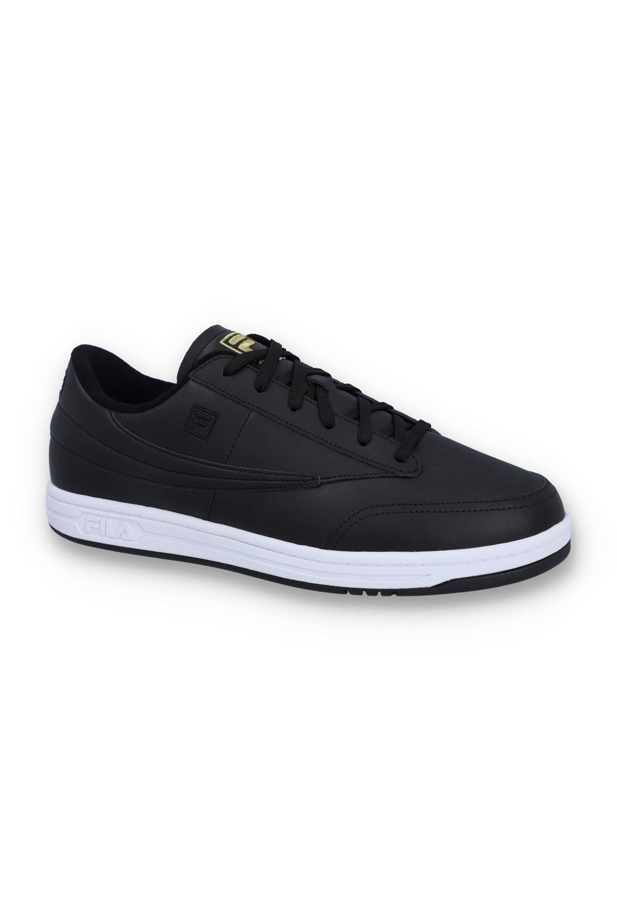 Displays the Black 'FILA' branded Tennis 88 Trainer