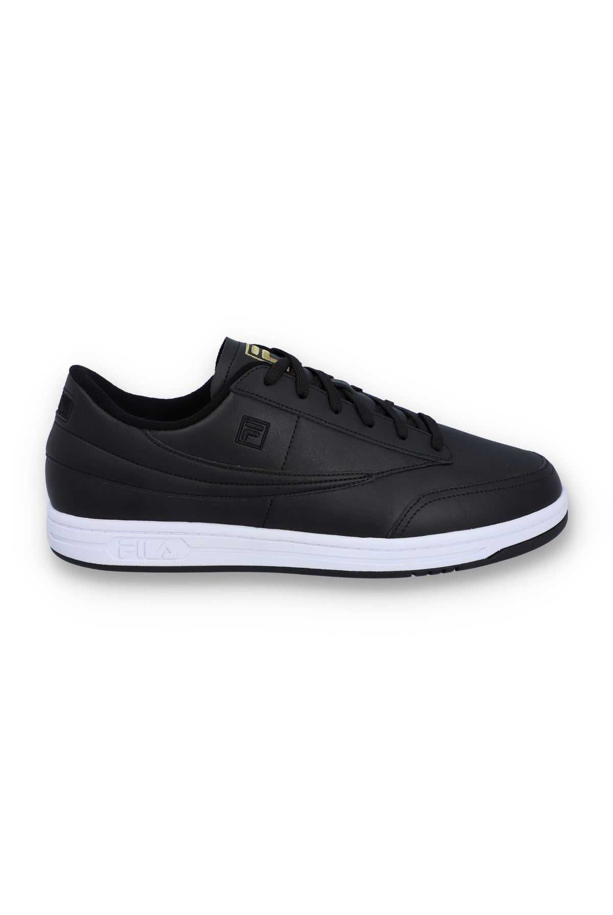 Displays the Black 'FILA' branded Tennis 88 Trainer