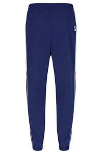 Displays the Navy 'FILA' branded Woven Track Pants