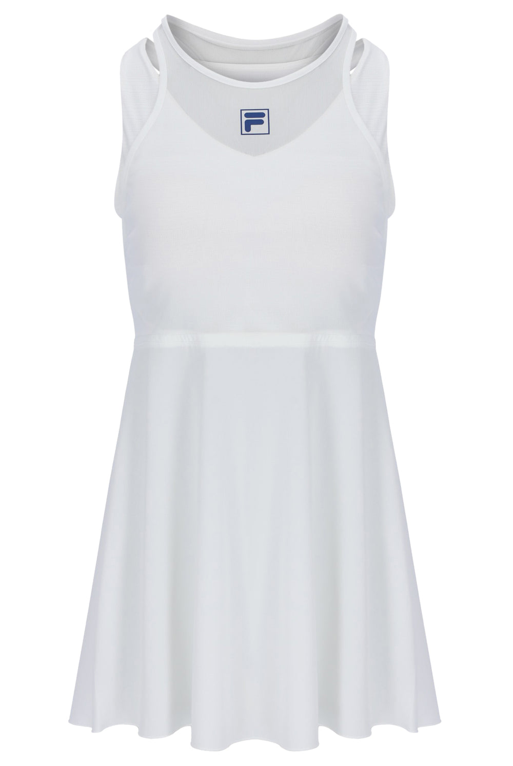 Off White Women’s Mesh Jersey Dress with Inner Shorts